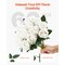 White Fabric Artificial Roses with 60 Stems Flexible Wire and Layered Bloom